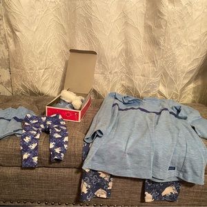 American Girl Polar Bear Pajamas Doll & Girl Matching Set Size 6